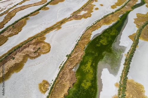 Evaporation Ponds  Salton Sea Paint Strange Colors and Patterns  photo