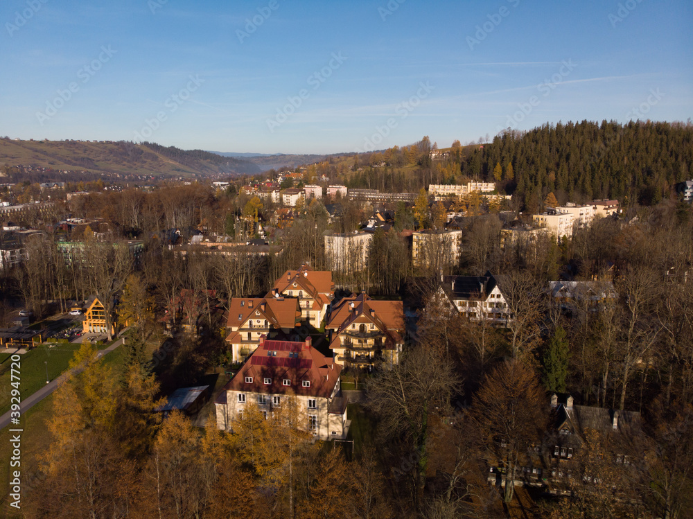 Zakopane jesienią/Zakopane Town in autumn, Lesser Poland, Poland
