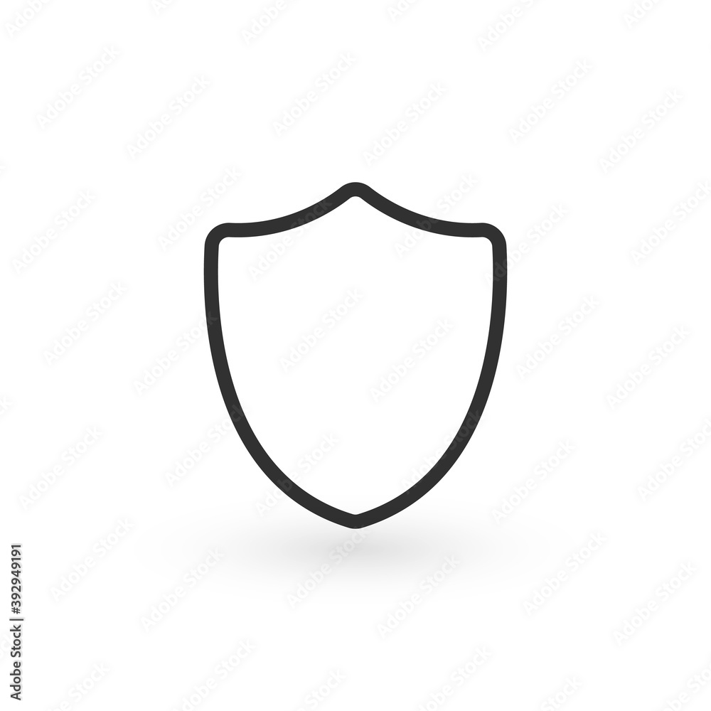 Vector blank Shield Icon. Shield symbol for your web site design, logo, app, UI. Vector illustration, EPS10. Stock vector illustration isolated on white background. Vector blank Shield Icon. Shield symbol for your web site design, logo, app, UI. Vector illustration, EPS10. Stock vector illustration isolated on white background.