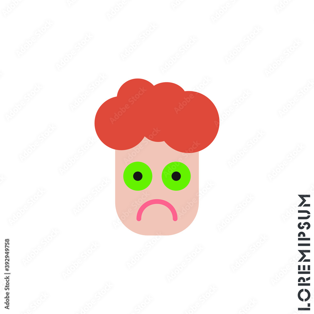 Sad boy, man icon vector, emoticon symbol. Modern symbol for web and mobile apps. Very Sad Emoticon Icon Vector Illustration. color Style. Sad boy, man icon vector, emoticon symbol. Modern symbol for web and mobile apps. Very Sad Emoticon Icon Vector Illustration. color Style.