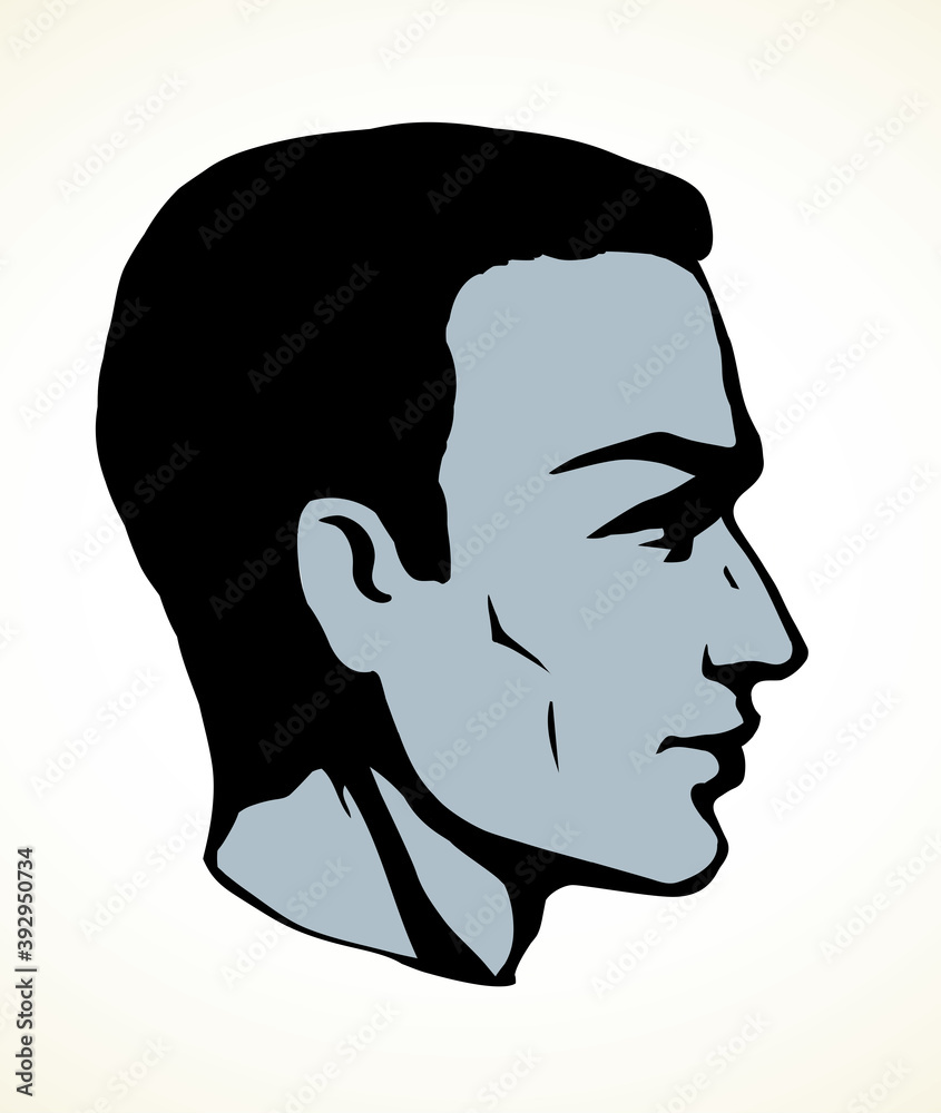 Profile of a handsome man. Vector drawing Profile of a handsome man. Vector drawing