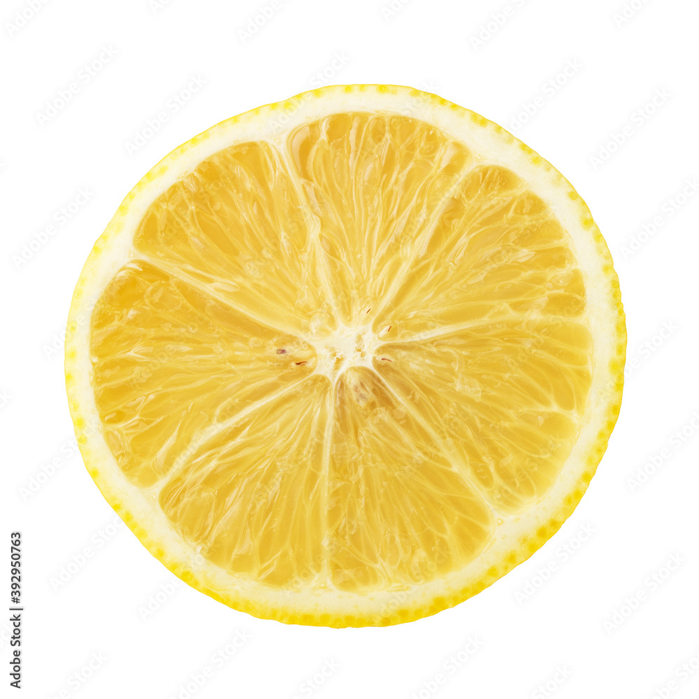 Lemon slice isolated on white background with clipping path Lemon slice isolated on white background with clipping path