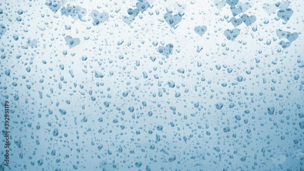 Emotional love heart symbol on wet rainy window background. Concept unhappy emotional background. Emotional love heart symbol on wet rainy window background. Concept unhappy emotional background.