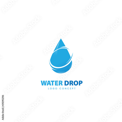 Drop Water Logo Design Template Flat Style Vector 
