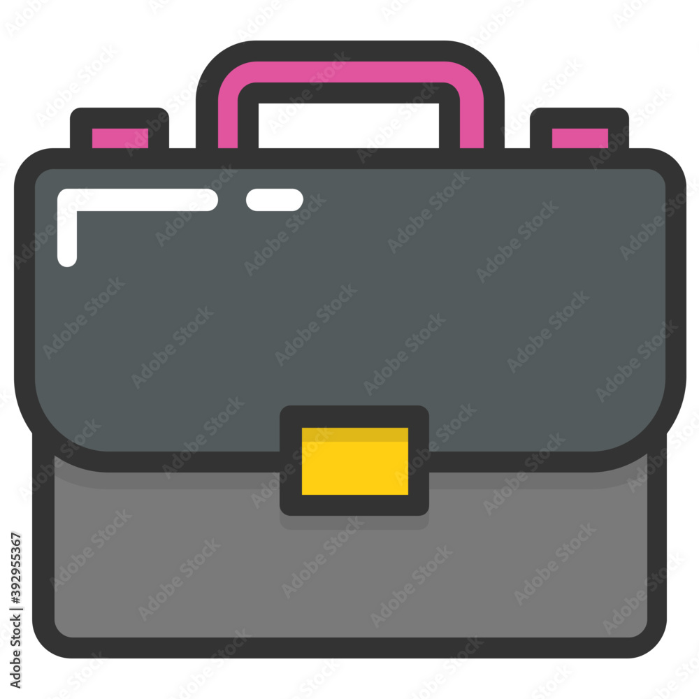 Flat vector icon design of a portfolio bag
Flat vector icon design of a portfolio bag