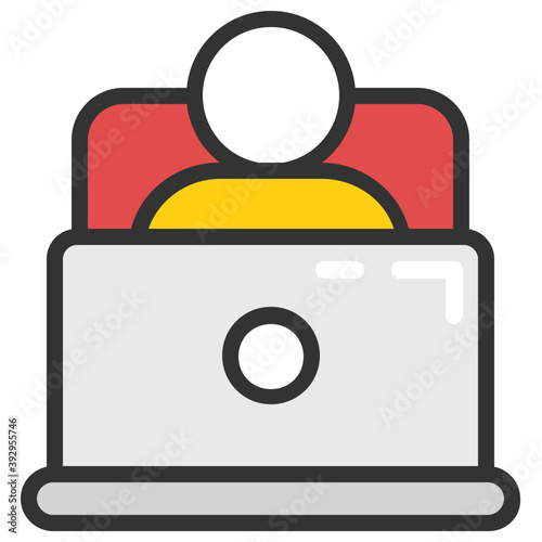 
A person sitting in front of laptop symbolising freelance worker
