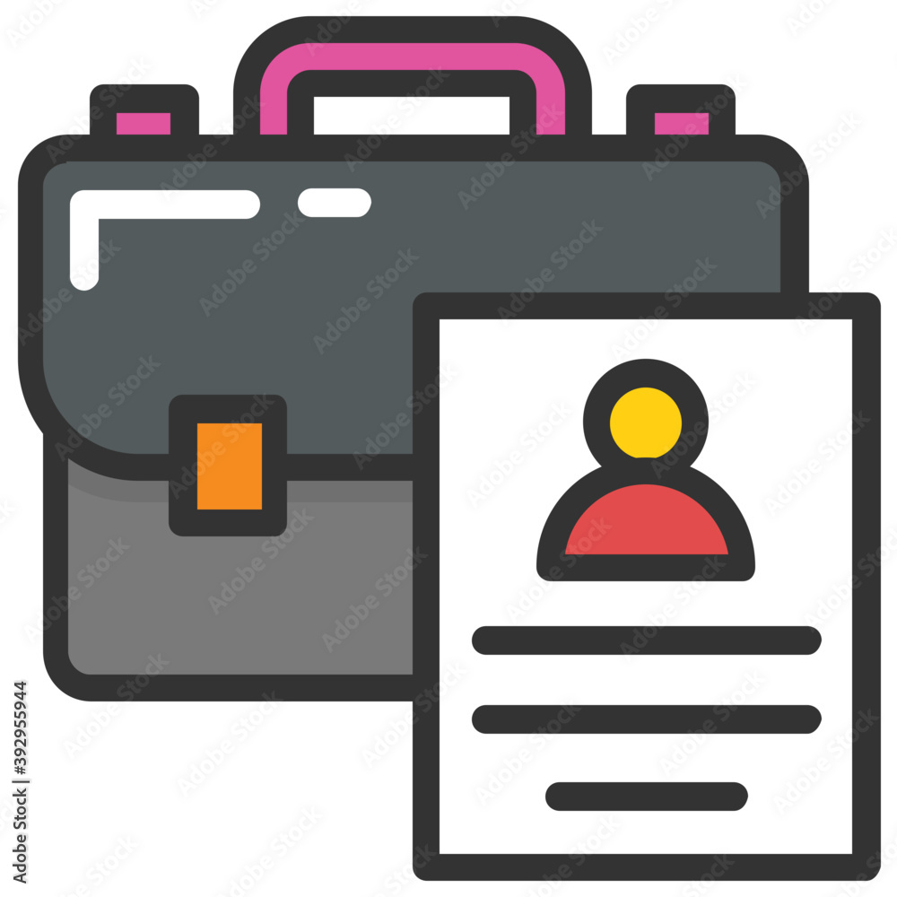 A briefcase and a document symbolising portfolio
A briefcase and a document symbolising portfolio