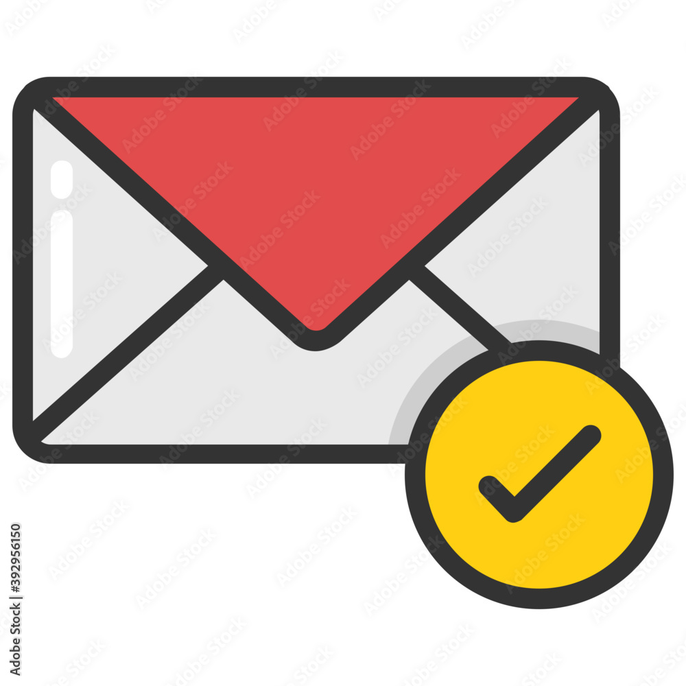 envelope with check mark, sent mail or approved mail concept
envelope with check mark, sent mail or approved mail concept