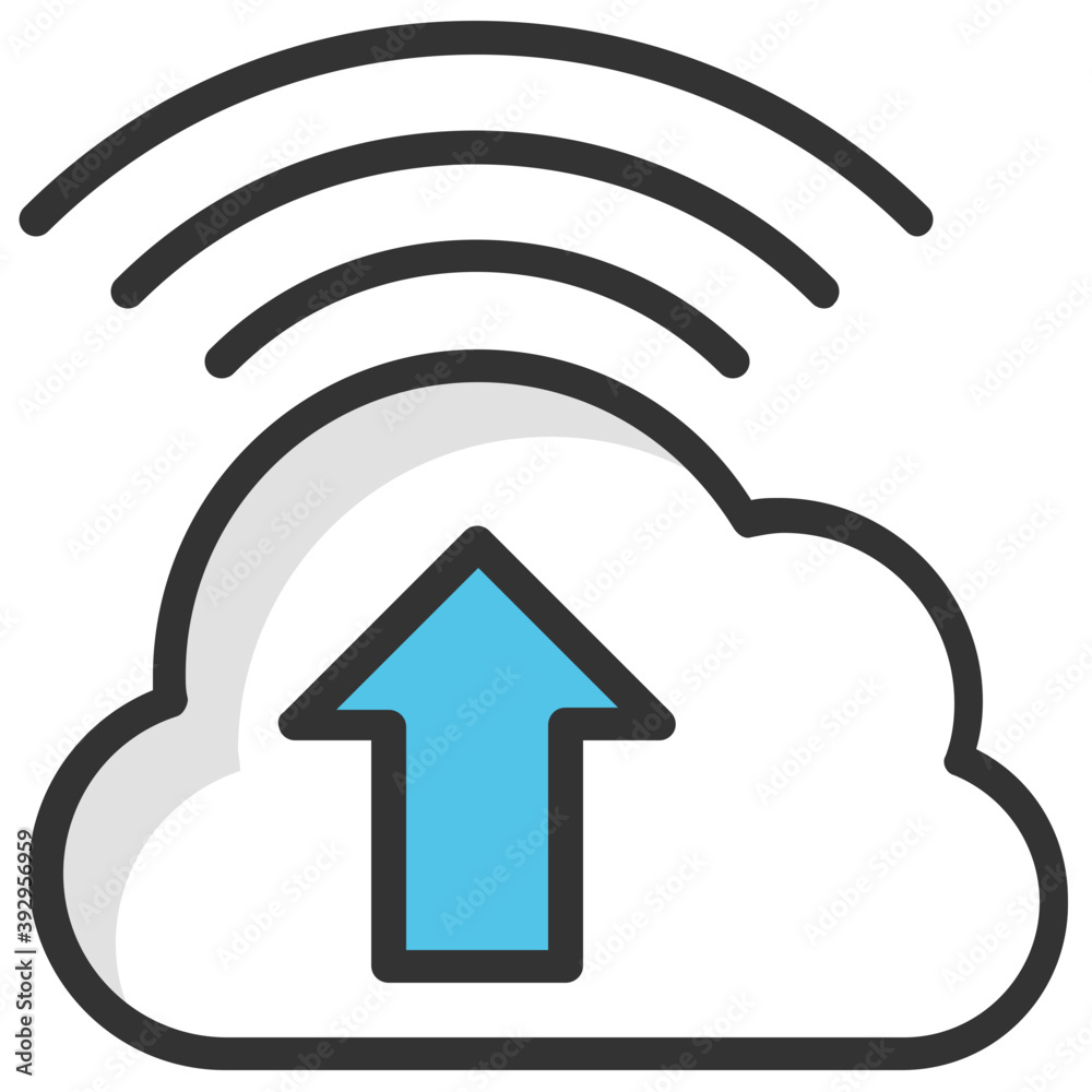 Flat design icon of cloud uploading concept
Flat design icon of cloud uploading concept