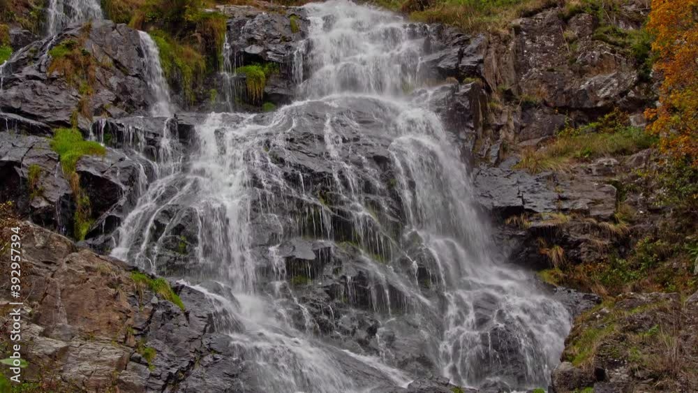 Closeup view of one of the highest nature waterfalls in Germany, Black Forest, Todtnau Closeup view of one of the highest nature waterfalls in Germany, Black Forest, Todtnau