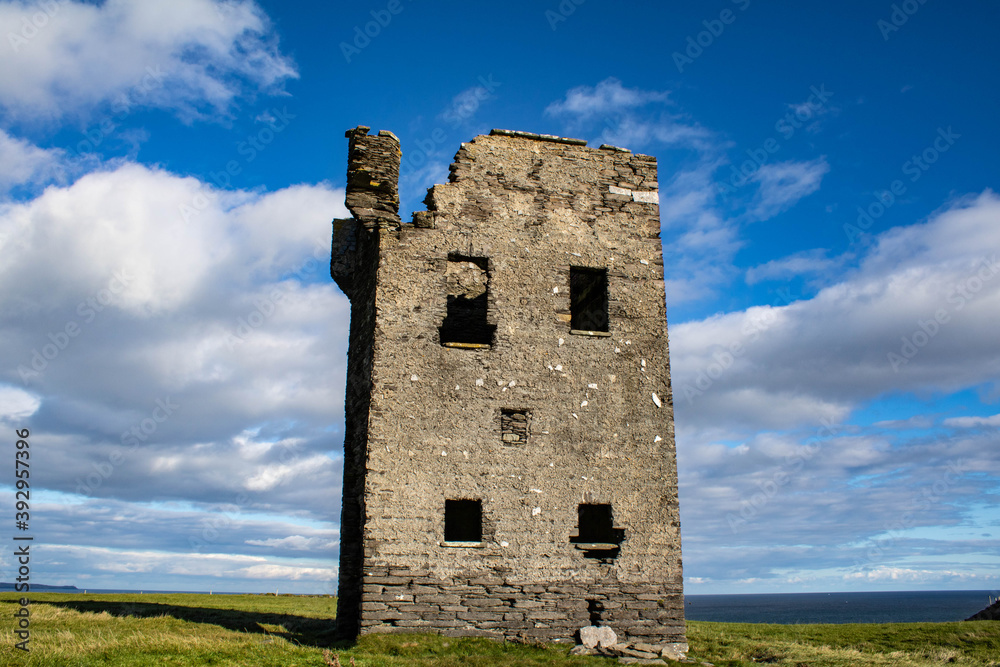 Irish signal tower defence system located along the Western coast. Built in the 1800's they are long since abandoned and decaying. Irish signal tower defence system located along the Western coast. Built in the 1800's they are long since abandoned and decaying.