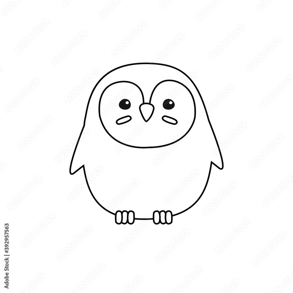 Vector flat cartoon doodle hand drawn penguin isolated on white background Vector flat cartoon doodle hand drawn penguin isolated on white background