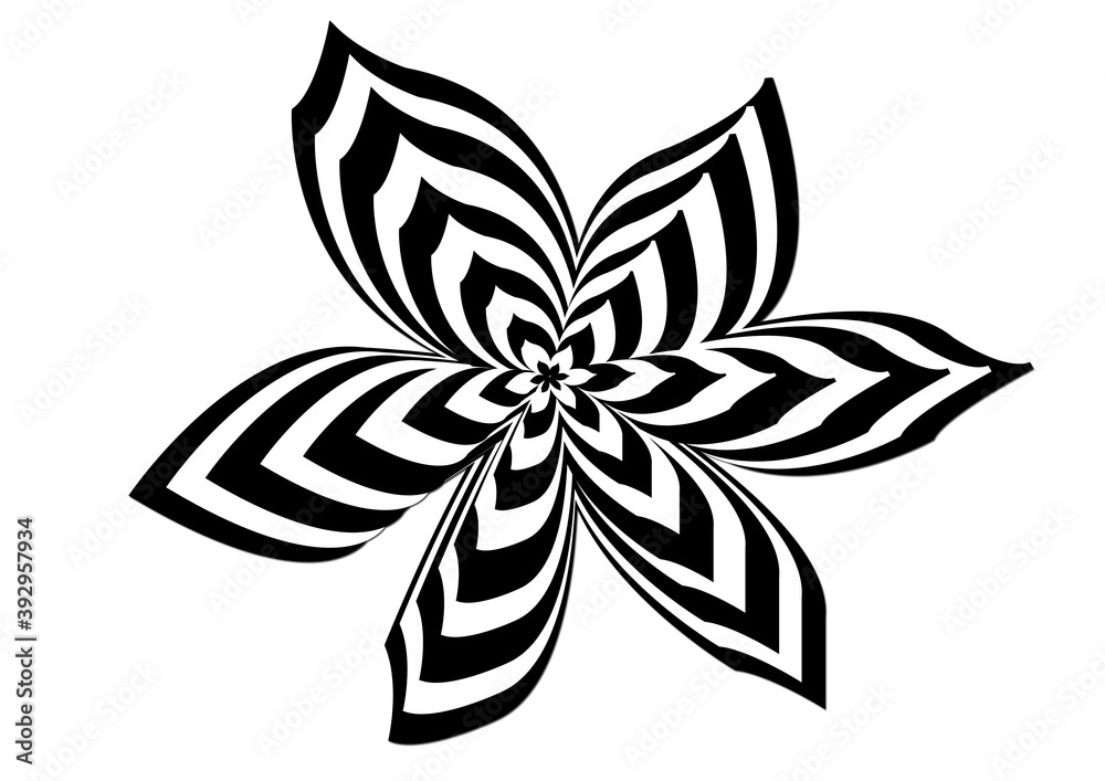 Black and white flower shape background for decoration Black and white flower shape background for decoration