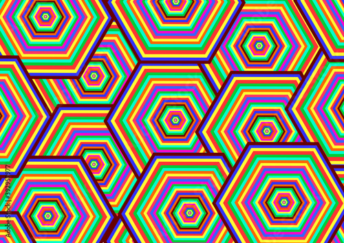 Fullcolor hexagon background for decoration