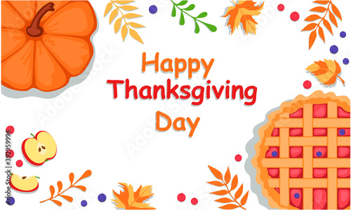 Wallpaper Mural Congratulatory design for celebrating Thanksgiving Day. Torontodigital.ca