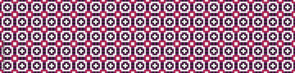 Fototapeta premium Abstract Cross Pattern Dots Logo generative computational art illustration