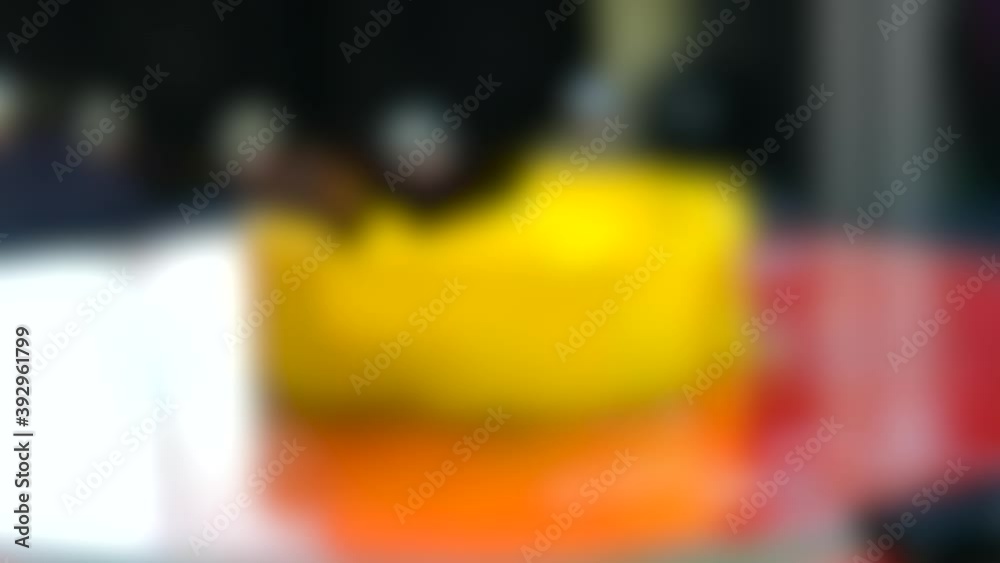 Blurred background. 3d printing printer bright yellow model close-up. Blurred background. 3d printing printer bright yellow model close-up.