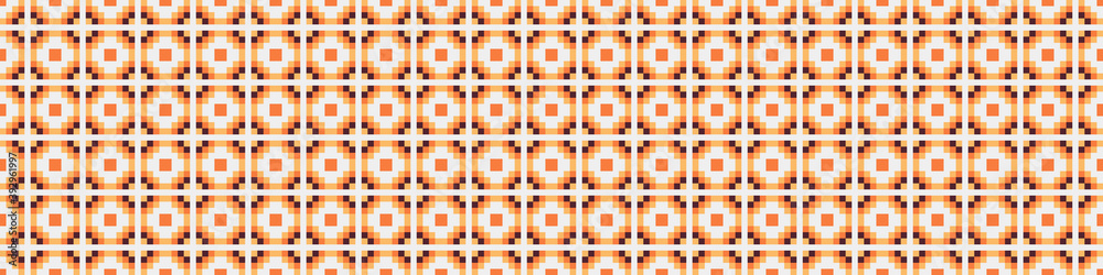 Fototapeta premium Abstract Cross Pattern Dots Logo generative computational art illustration