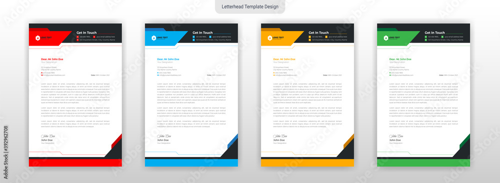 Creative, minimalist, and clean letterhead template vector design. Flat Design Vector Illustration. Stationery Design Creative, minimalist, and clean letterhead template vector design. Flat Design Vector Illustration. Stationery Design