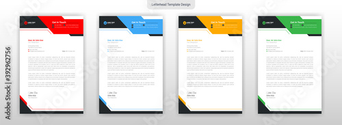 Creative, minimalist, and clean letterhead template vector design. Flat Design Vector Illustration. Stationery Design	