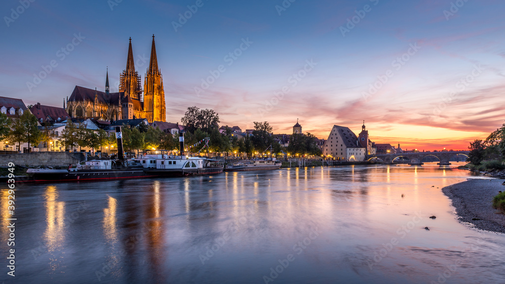 Sonnenuntergang in Regensburg