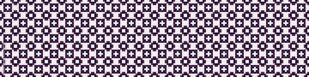 Fototapeta premium Abstract Cross Pattern Dots Logo generative computational art illustration