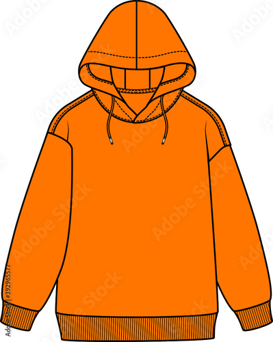kids flat sketch sweatshirt design.