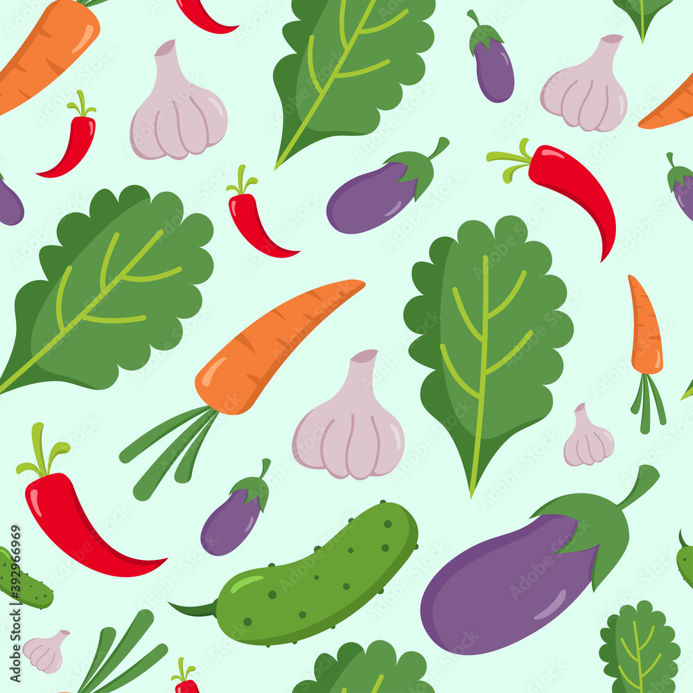 Seamless pattern vegetable flat design Seamless pattern vegetable flat design
