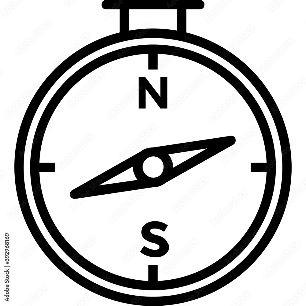 A nautical compass line vector icon
A nautical compass line vector icon
