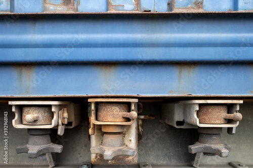 twistlock of a container semi-trailer photo