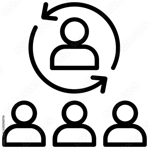 
A hierarchical structure of a company
