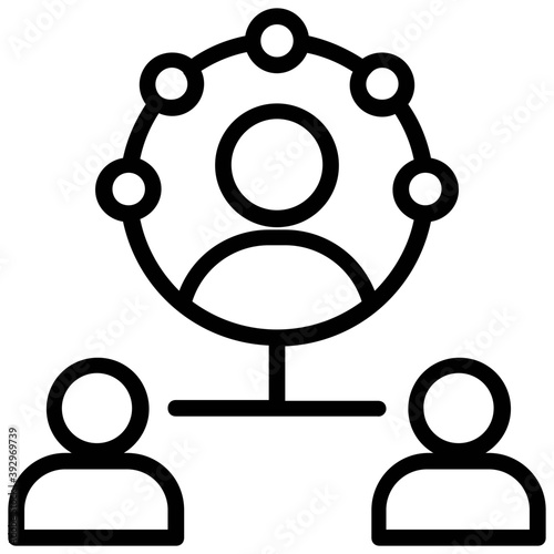 
A hierarchical structure of a company
