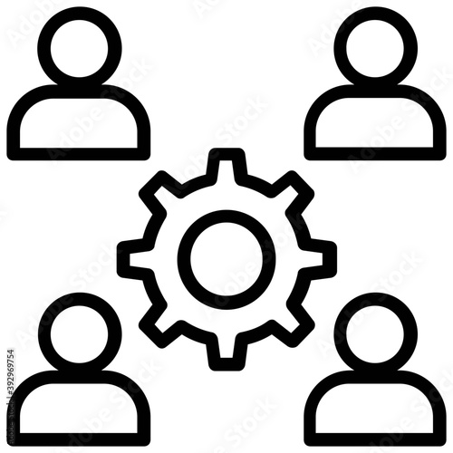 
A hierarchical structure of a company
