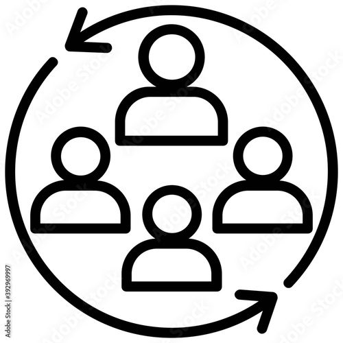 
A hierarchical structure of a company
