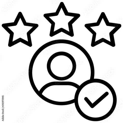
Creative line icon design of positive experience
