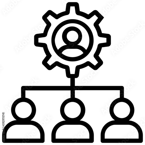 
A hierarchical structure of a company
