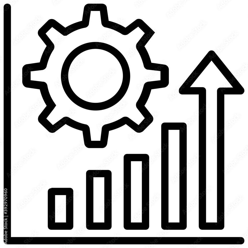 Bar chart and line graph analysis, graph report line icon
Bar chart and line graph analysis, graph report line icon 