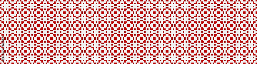 Fototapeta premium Abstract Cross Pattern Dots Logo generative computational art illustration