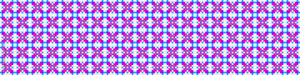 Fototapeta premium Abstract Cross Pattern Dots Logo generative computational art illustration