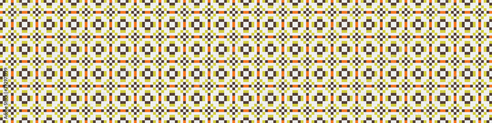 Fototapeta premium Abstract Cross Pattern Dots Logo generative computational art illustration