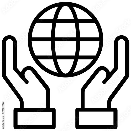 
Line vector icon design of globalization
