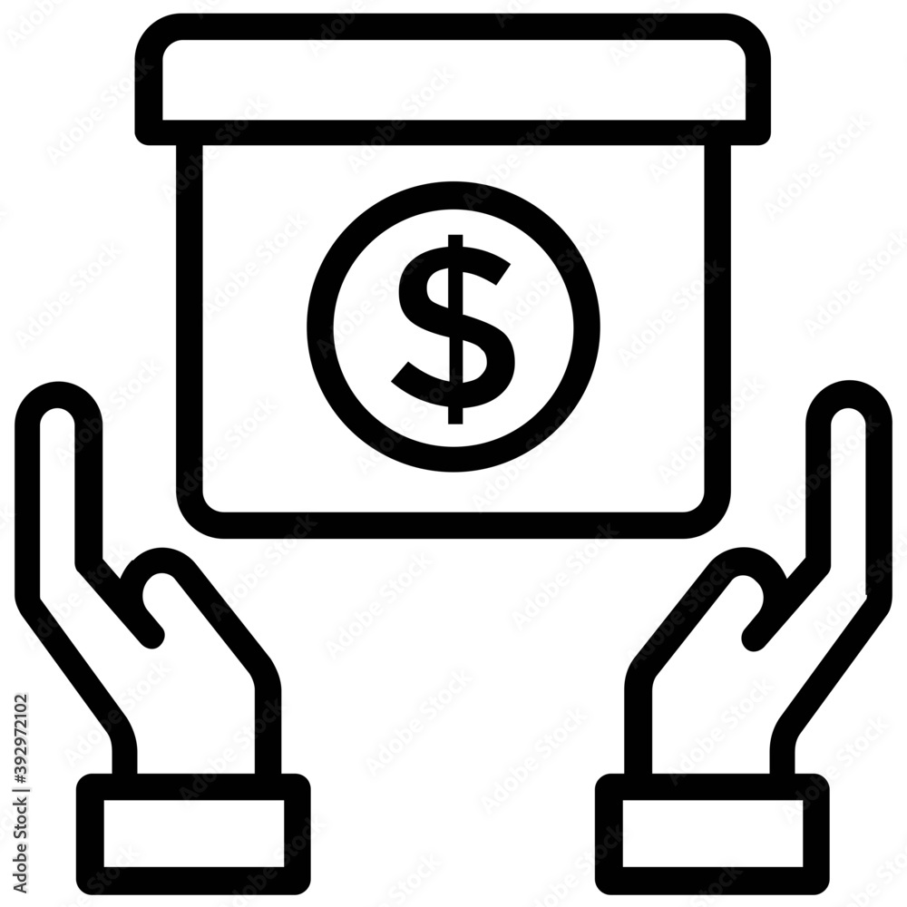 Line vector icon design of donation
Line vector icon design of donation