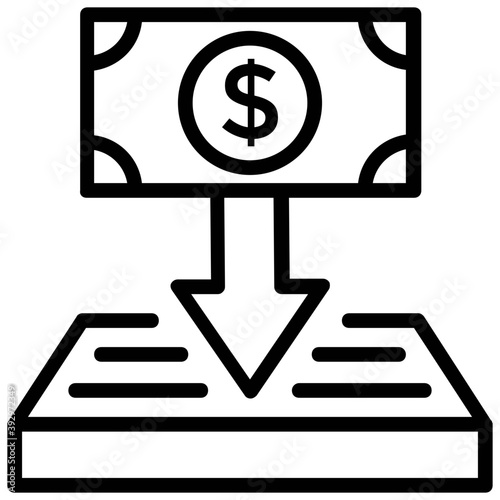 
Line vector icon design of sponsor investment
