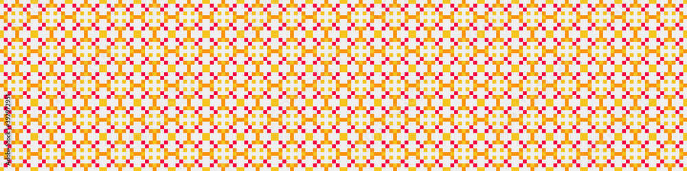 Fototapeta premium Abstract Cross Pattern Dots Logo generative computational art illustration