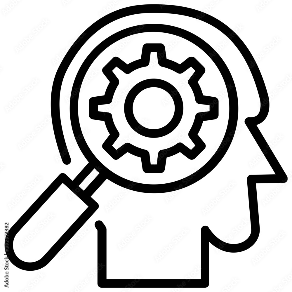 A man with gear concept of operation manager line icon
A man with gear concept of operation manager line icon
