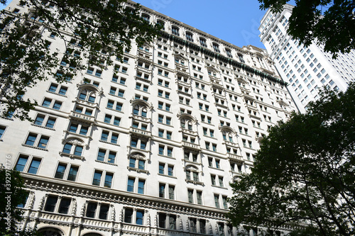 New York, NY, USA - June 26, 2019: Street view in Lower Manhattan