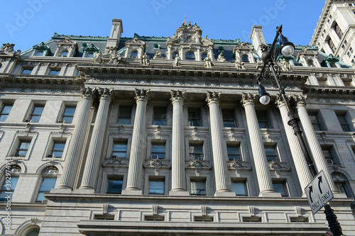 New York, NY, USA - June 26, 2019: Goverment building in Lower Manhattan