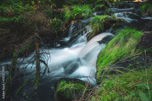 Cascades on Filipohutsky stream, Sumava national park, Czech republic photo