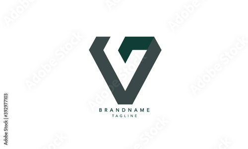 Alphabet letters Initials Monogram logo VC, CV, V and C