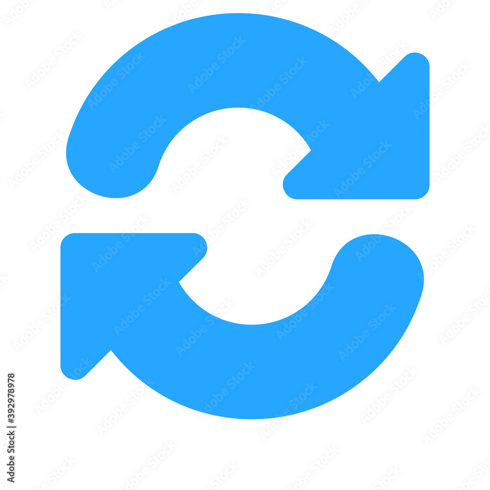 Synchronize icon vector illustration in flat style for any projects Synchronize icon vector illustration in flat style for any projects